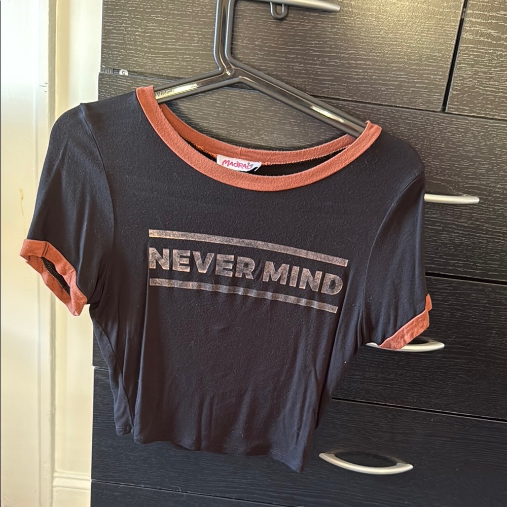 Madewell Black and Orange Graphic Tee